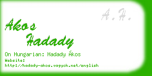 akos hadady business card